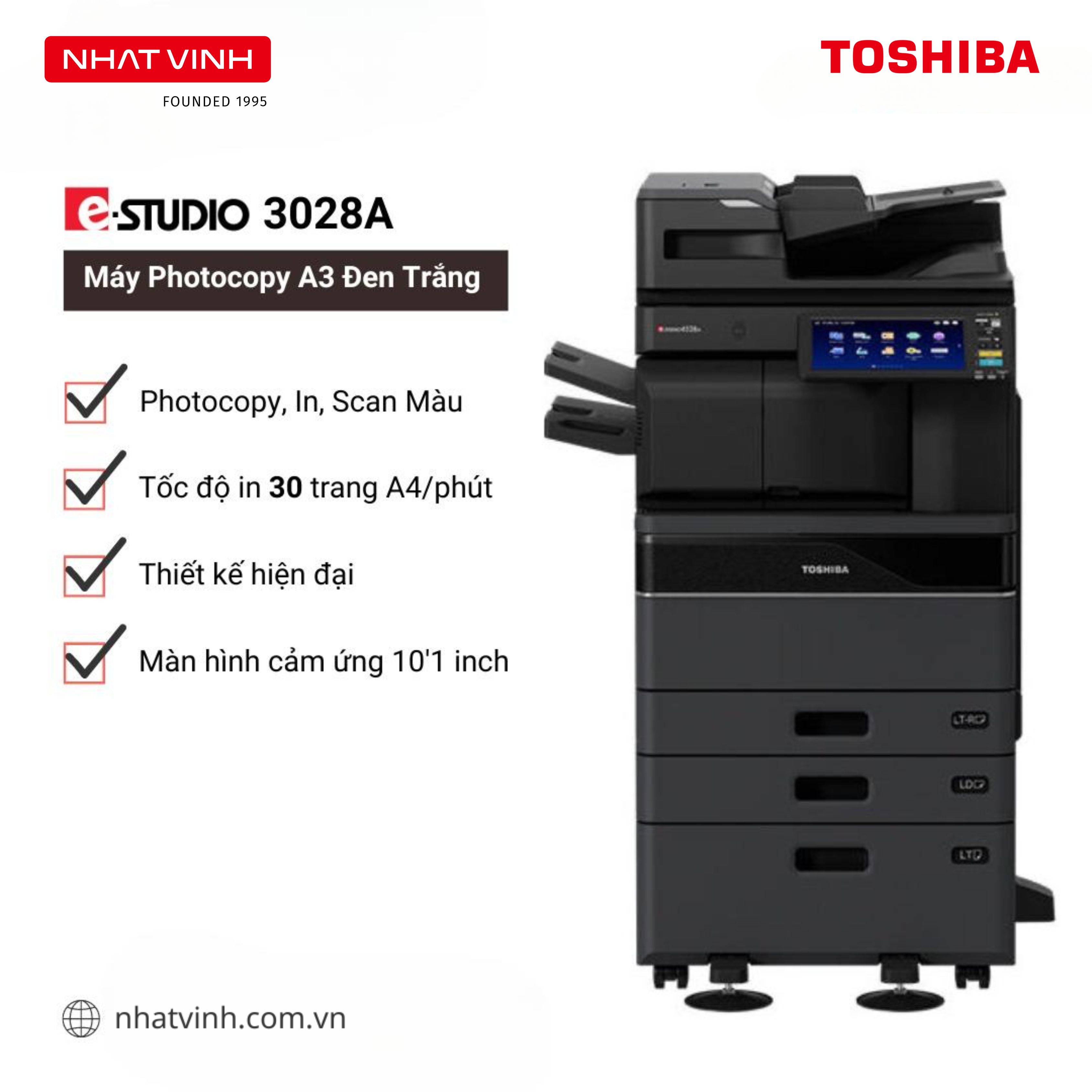 Máy Photocopy A3 Đen Trắng Toshiba e-Studio 3028A