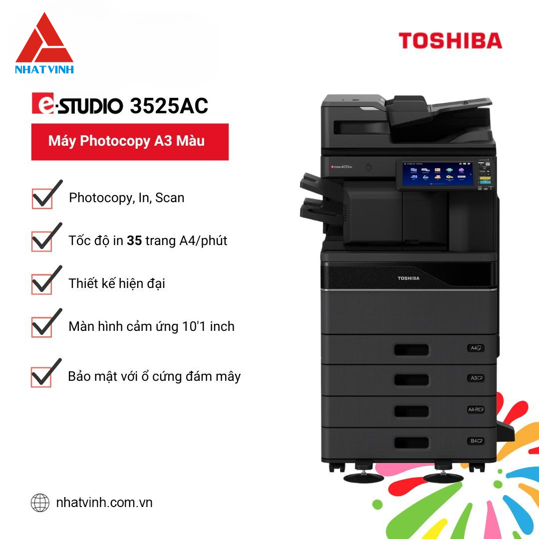 Máy Photocopy A3 Màu Toshiba e-Studio 3525AC