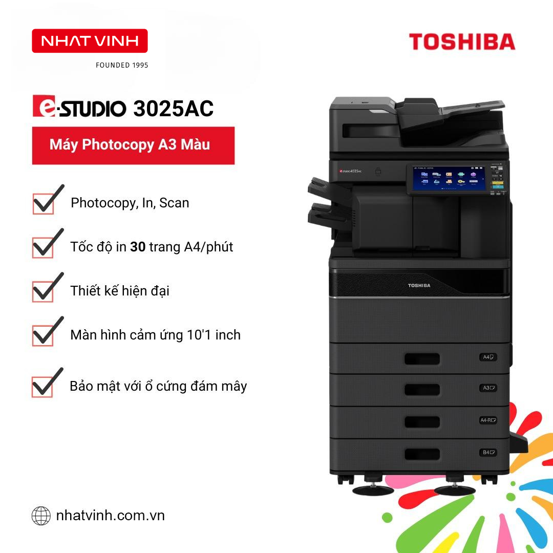 Máy Photocopy A3 Màu Toshiba e-Studio 3025AC